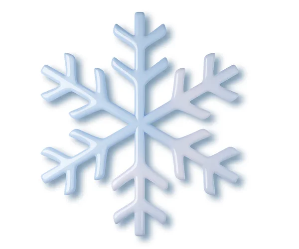Copo Nieve Azul Decoración Navidad Realista Aislado Sobre Fondo Transparente — Vector de stock