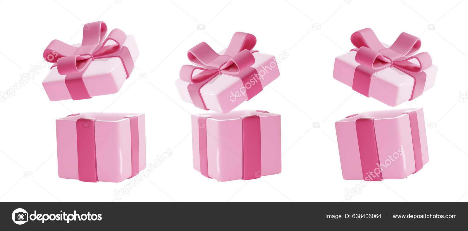 Open Gift Box Pink Pastel Ribbon Bow Holiday Open Surprise Stock Vector by  ©Ann_Zasimova 638406064