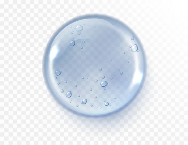 Глицерин Гель Текстуры Изолированы Прозрачном Фоне Синяя Сыворотка Реалистичный Жидкий — стоковый вектор