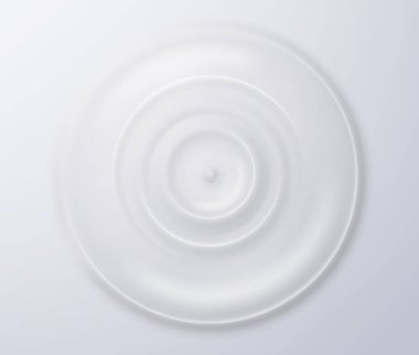 Süt dalgaları beyaz arkaplandaki üst görünümü dalgalandırır. Kozmetik krem, şampuan, süt ürünü veya yoğurt kıvrımlı vektör dokusu