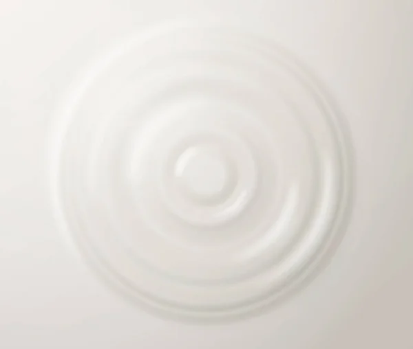 Ripple Milk Splash Ondas Líquidas Sobre Fondo Blanco Realista Efecto — Archivo Imágenes Vectoriales