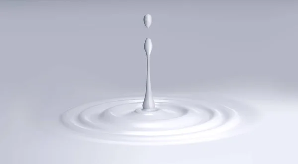 ミルク液滴リップル クリーム 乳製品に落ちます ミルクやクリーム液 リップルミルク波の背景 — ストックベクタ