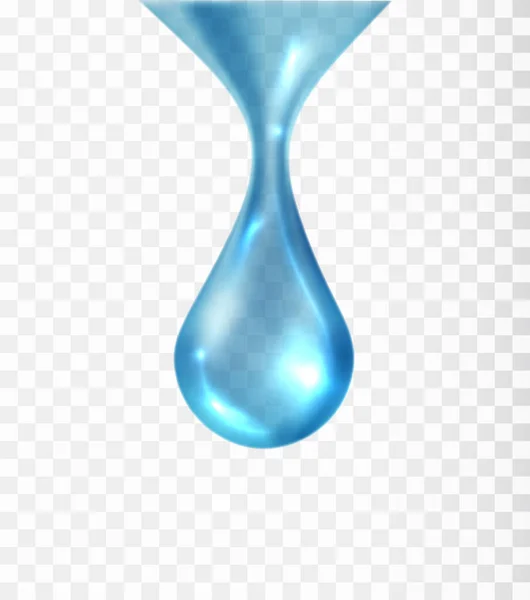 배경에서 커다란 파란색 물방울 액체입니다 현실적 콜라겐 — 스톡 벡터