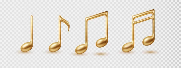 Ikona Nut Muzycznych Złotej Kolekcji Kolorów Zestaw Klasycznych Symboli Muzycznych — Wektor stockowy
