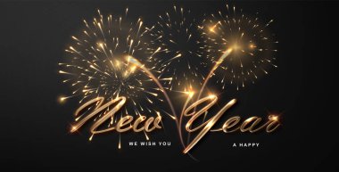 Yeni yılı canlı havai fişeklerin göz kamaştırıcı gösterisiyle kutlayın, gökyüzünü yeni yıl için altın dileklerle aydınlatın..