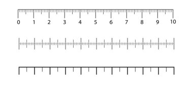 Cetvel inç ve metrik cetveller şablon. Ölçme aleti. Boş ölçek göstergesi. Bir cetvel için inç ve santimetre ölçekle.