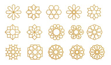 Arap tarzında bir süs. Davetiye, tebrik kartı, duvar kağıdı, arkaplan Ramazan ve bayram kutlamaları için dekor şablonları