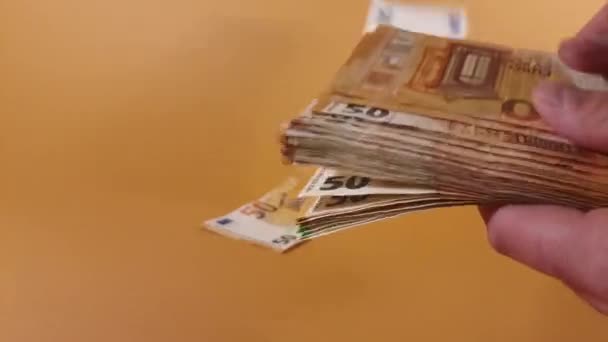 Házet Hodně Eur Peněz Jako Úspěšný Podnik — Stock video