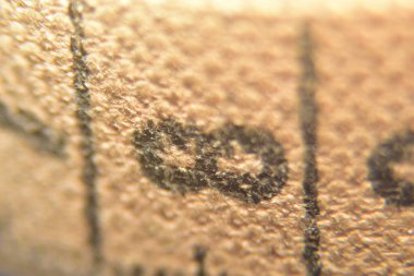 Number eight on a tailor's tape measure close up 