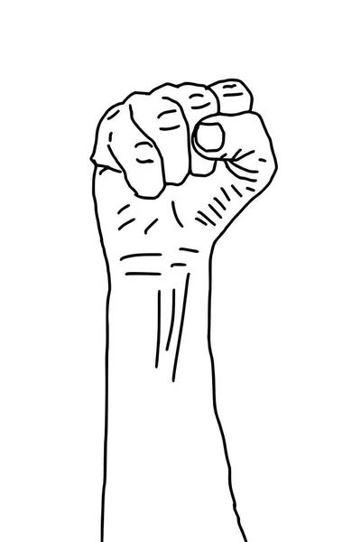 Fist up illustration that represent victory and fight