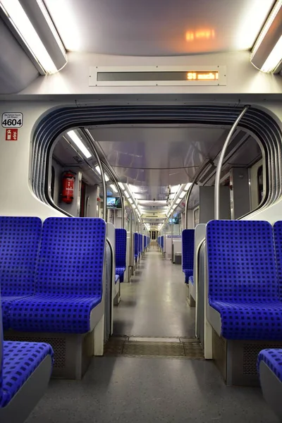 Innenraum Eines Leeren Bahn Zuges — Stockfoto