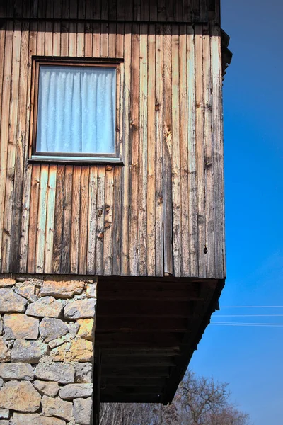Detalhes Uma Casa Velha Nas Montanhas — Fotografia de Stock
