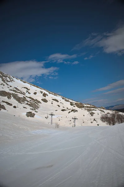 春にはロッキー山脈スキー場 — ストック写真