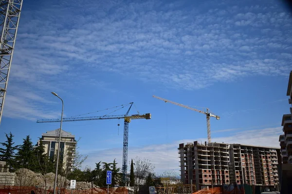 New buildings in city of Podgorica under construction under development