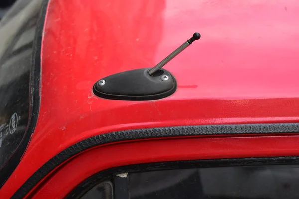 Details Polski Fiat 126 Red Color Peglica — Stock Photo, Image