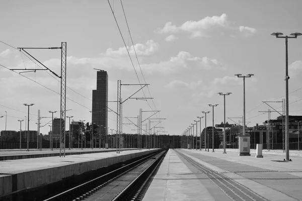 Železniční Tratě Městě — Stock fotografie