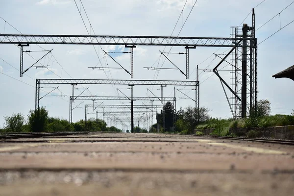 Järnvägsspår Avstånd — Stockfoto