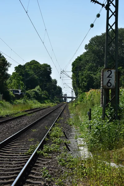 Järnvägsspår Landsbygden — Stockfoto