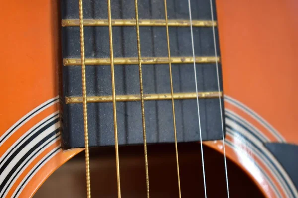 Gitara Akustyczna Zbliżenie — Zdjęcie stockowe