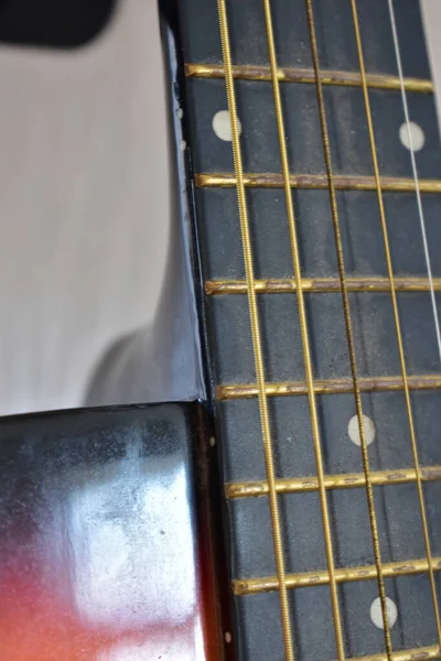 Acoustic Guitar Close Detail — Stock Photo, Image