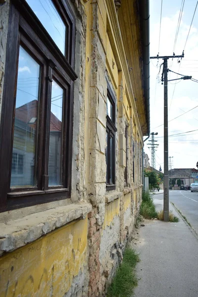 Фасад Старого Будинку Маленькому Містечку Сремські Карловичі Сербія — стокове фото