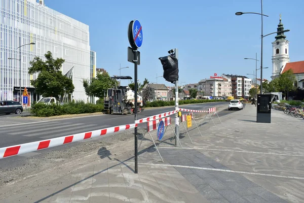 Novi Sad Serbien 2023 Bauarbeiten Der Uspenska Straße — Stockfoto