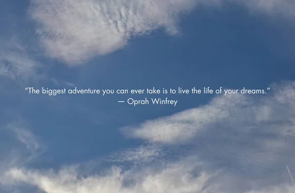 Biggest Adventure You Can Ever Take Live Life Your Dreams — Stock Photo, Image