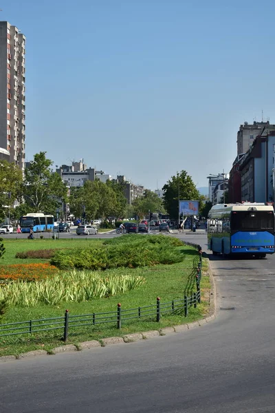 Новий Сад Сербія 2023 Автобусні Перевезення Новий Сад Сербія Автобусний — стокове фото