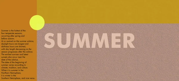 サマーサインと砂 イラスト 夏のコンセプト背景テクスチャイエローカラー — ストック写真