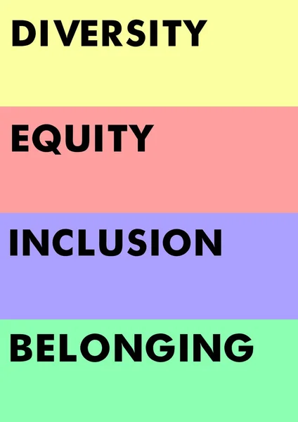 Deib Letters Colored Background Diversity Equity Inclusion Belonging Color Illustration — Stock Photo, Image