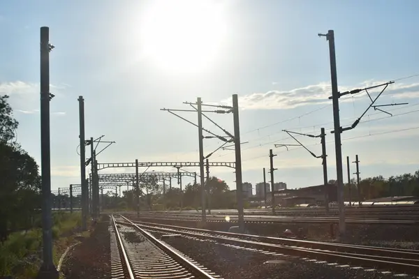 Vías Férreas Novi Sad Serbia Estacion Tren — Foto de Stock