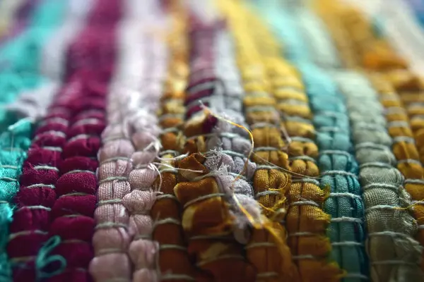 Roupa Colorida Perto Textura Têxtil Fundo Abstrata — Fotografia de Stock