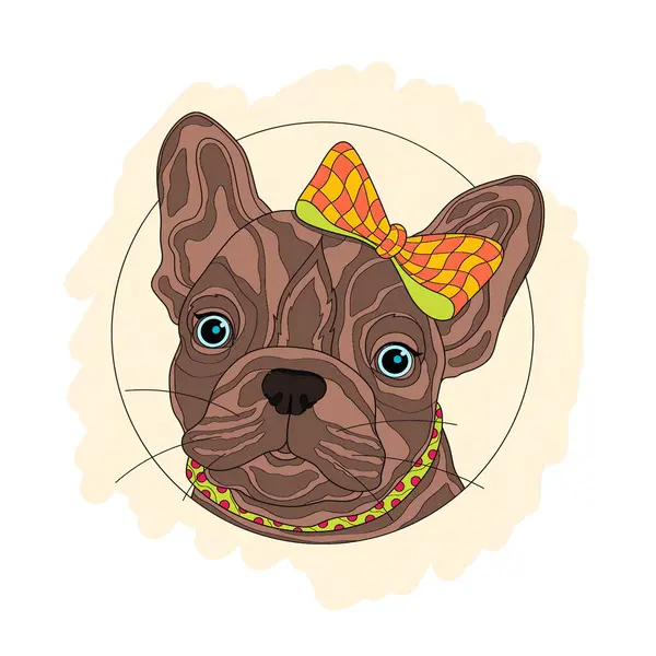 Portrait of a puppy dog illustration