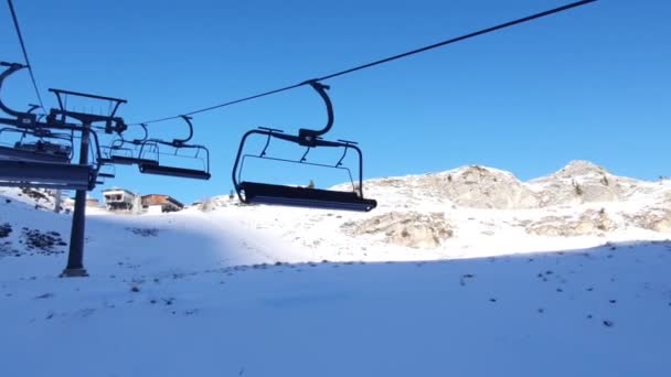 ヨーロッパアルプスの椅子に乗る 秋の氷河 — ストック動画