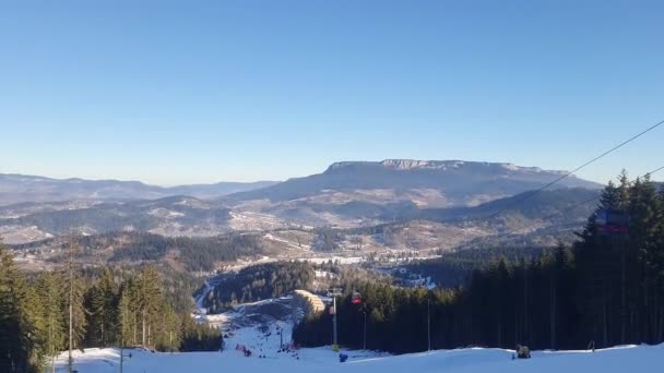 Ravna Planina Bosnia Herzegovina Panorama Estación Esquí Día Soleado — Vídeo de stock