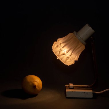 Lamba ve limon yaratıcı konsept. Stüdyo çekimi. 