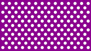 Polka dots pattern on purple background. Vector illustration.