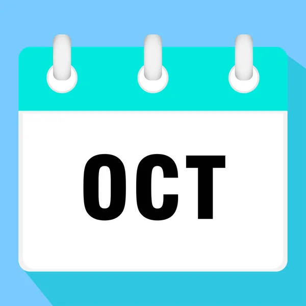 Calendar Icon October Vector Illustration — Stock Vector