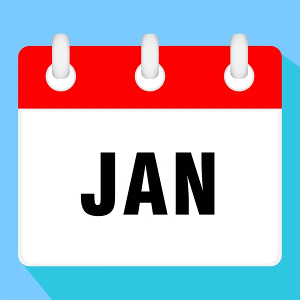 Icono Del Calendario Para Enero Ilustración Vectorial — Vector de stock