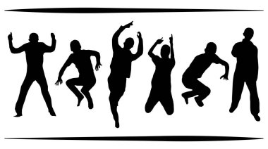 Man in style silhouette. Vector Illustration.