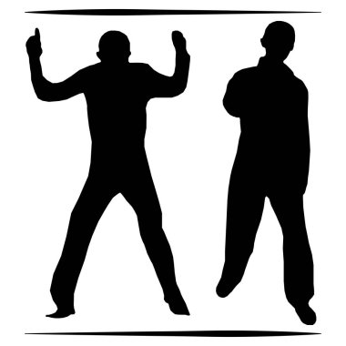 Man in style silhouette. Vector Illustration.