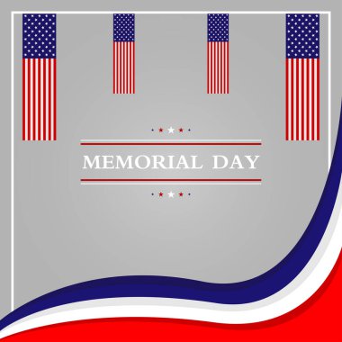 Anma Günü arka plan şablonu. Vektör illüstrasyonu.