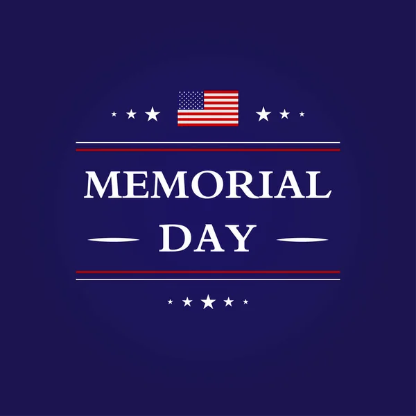 Memorial Day Background Template Vector Illustration — Stock Vector