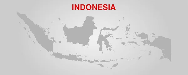 Indonesia Modello Mappa Design Vettoriale — Vettoriale Stock