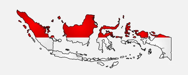 Indonéská Vlajka Návrh Vektoru — Stockový vektor