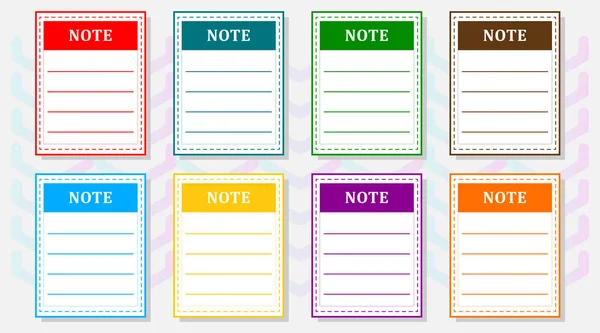 Notebook Labels Notepad Template Vector Design — Stock Vector