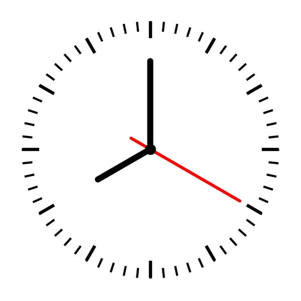Horloge Isolée Sur Fond Blanc Illustration Vectorielle — Image vectorielle