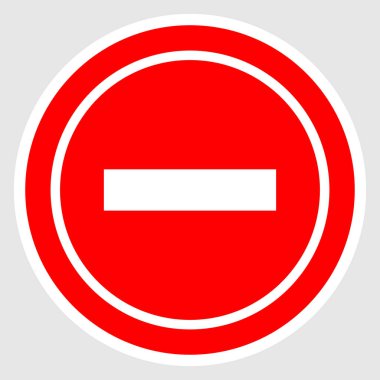 Giriş işareti yok. Dur işareti. Vektör illüstrasyonu.