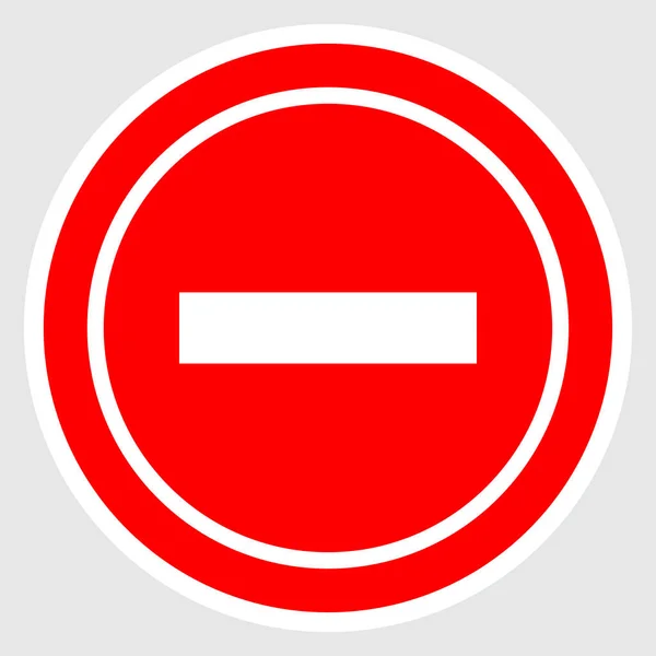 Entry Sign Stop Sign Vector Illustration — Stock Vector