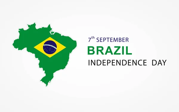 Modèle Bannière Fête Indépendance Brésil Conception Vectorielle — Image vectorielle